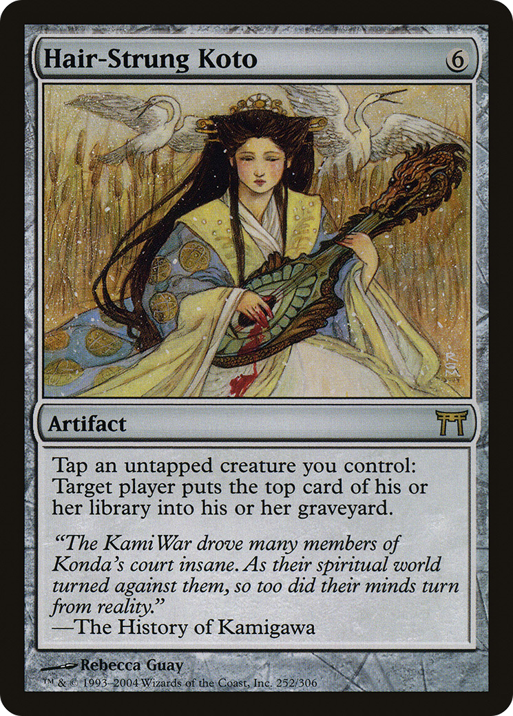 Image of Hair-Strung Koto (CHK-252) - Champions of Kamigawa Foil