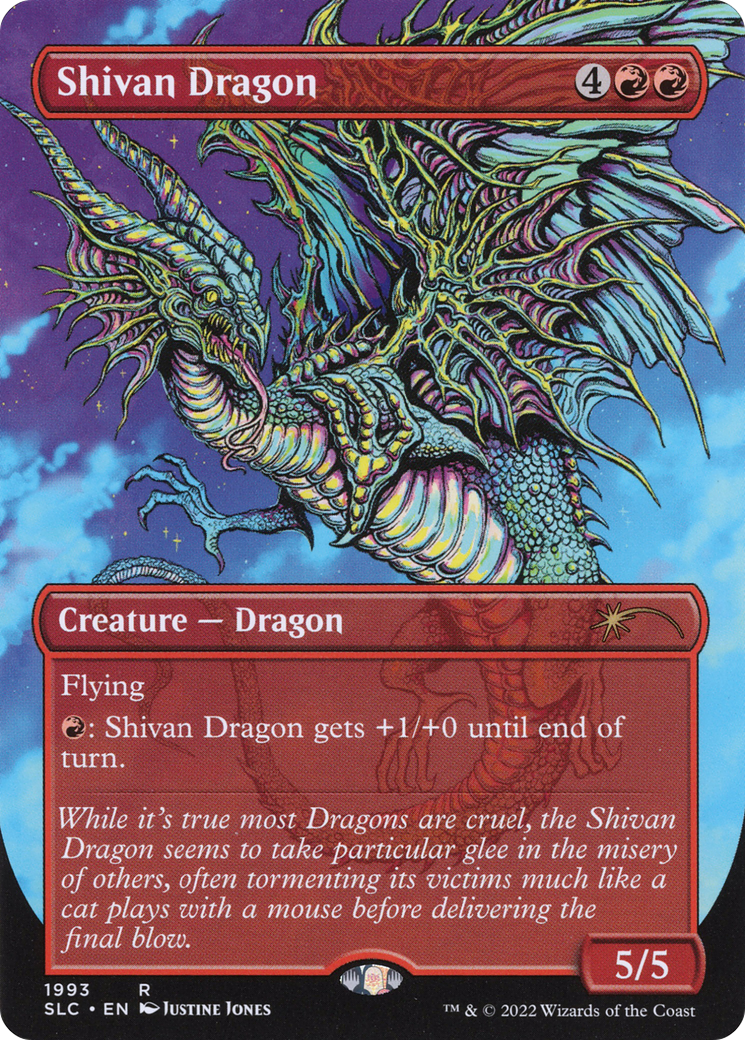 Image of Shivan Dragon (SLC-1993) - Secret Lair 30th Anniversary Countdown Kit (Borderless) Foil