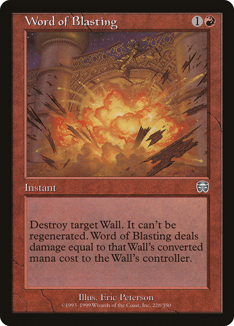 Image of Word of Blasting (MMQ-228) - Mercadian Masques