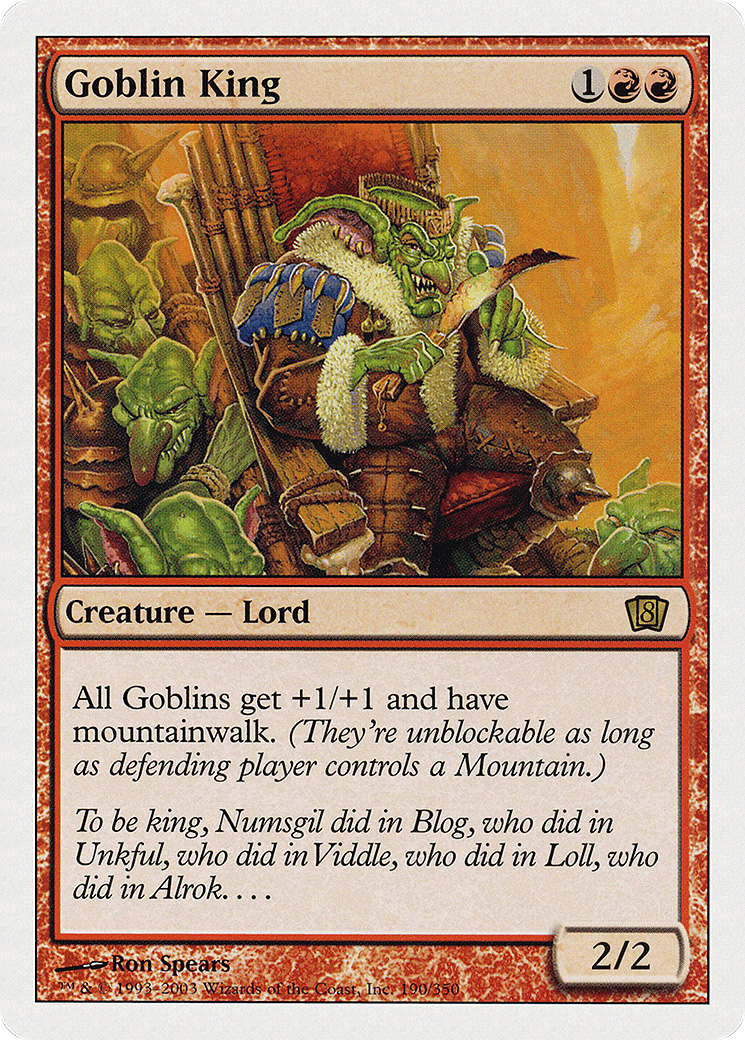 Image of Goblin King (8ED-190) - 8th Edition Foil