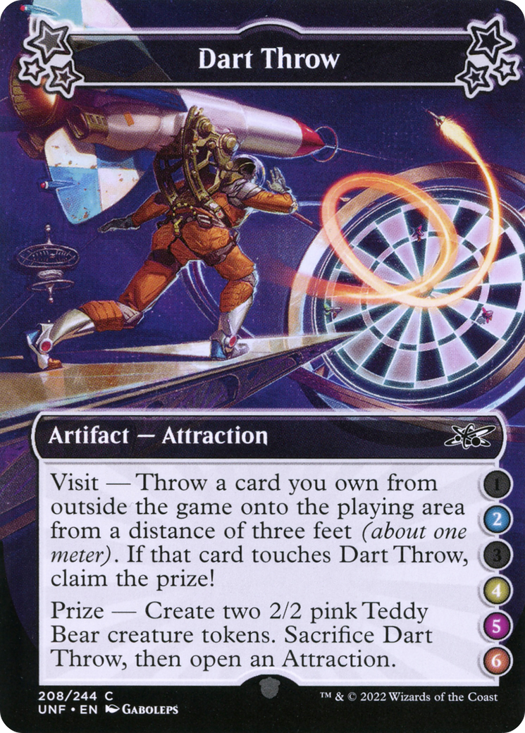 Image of Dart Throw (2-4-5-6) (UNF-208) - Unfinity Foil