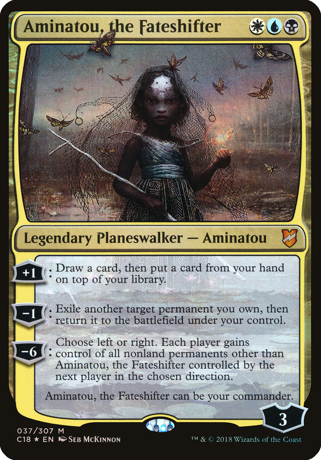 Image of Aminatou, the Fateshifter (Commander 2018) (OVER-037) - Commander 2018 Oversized Foil