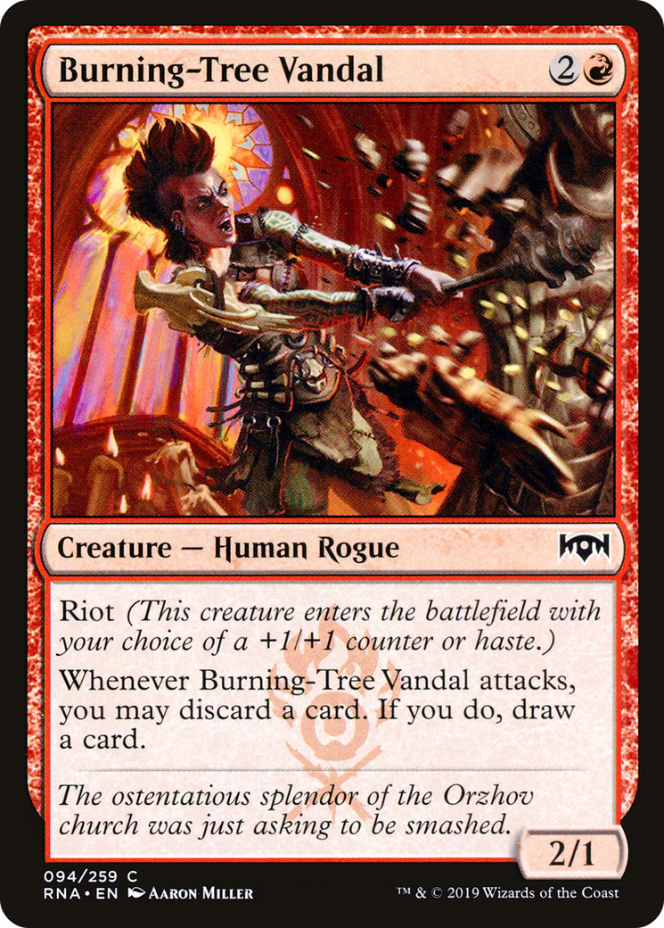 Image of Burning-Tree Vandal (RNA-094) - Ravnica Allegiance Foil