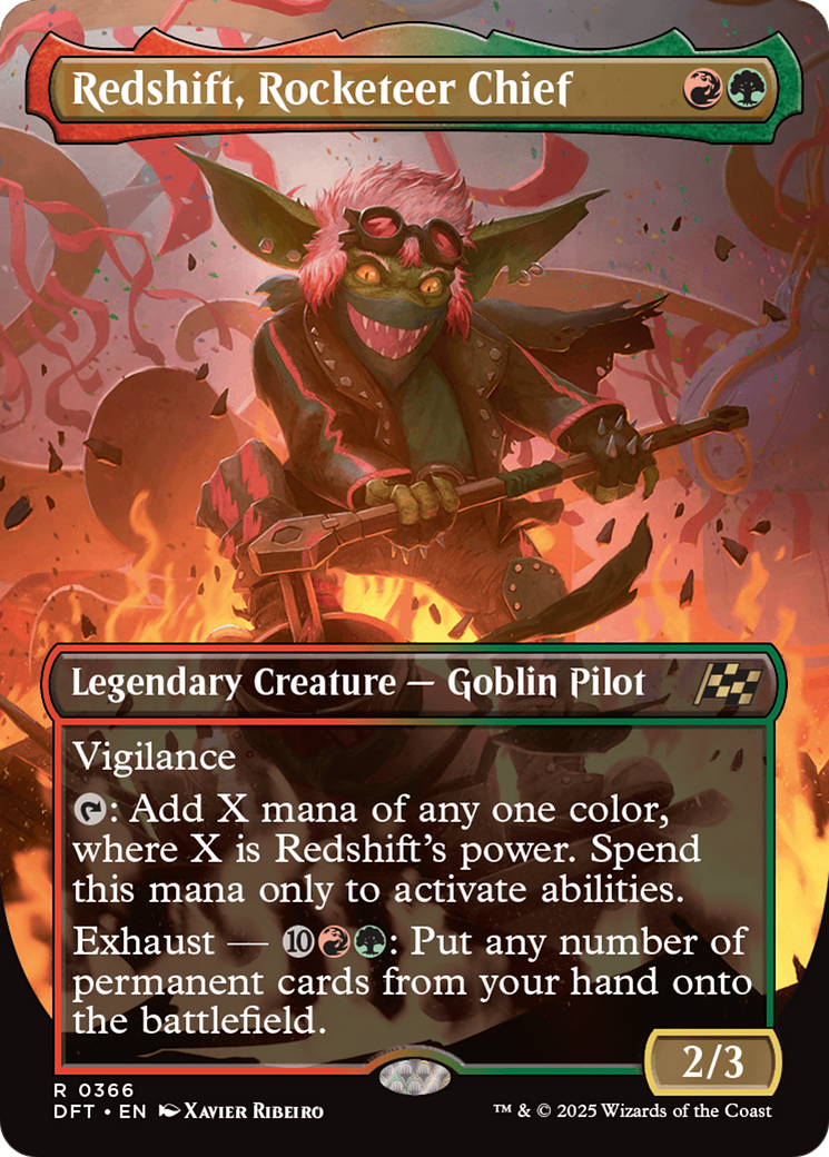 Image of Redshift, Rocketeer Chief (Borderless) (DFT-366) - Aetherdrift (Borderless)