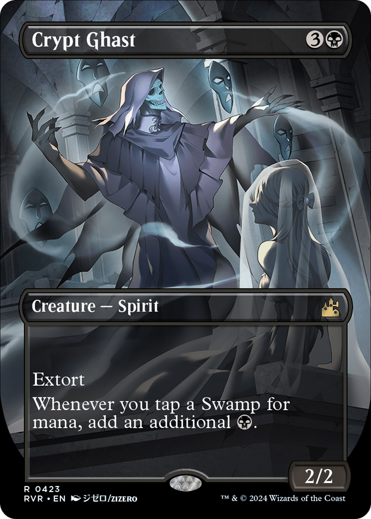 Image of Crypt Ghast (Anime Borderless) (RVR-423) - Ravnica Remastered (Borderless) Foil