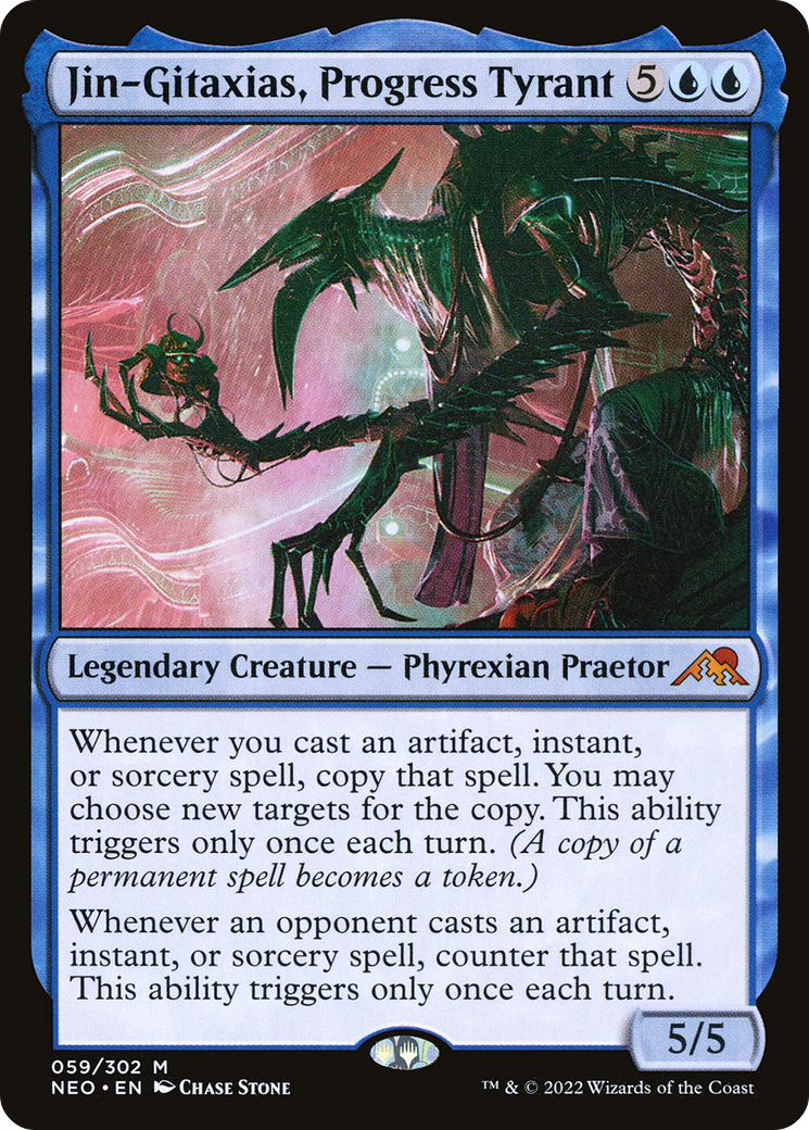 Image of Jin-Gitaxias, Progress Tyrant (NEO-059) - Kamigawa: Neon Dynasty