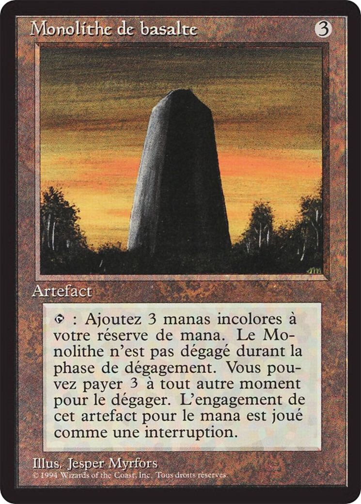 Image of Basalt Monolith (FBB-) - Foreign Black Border