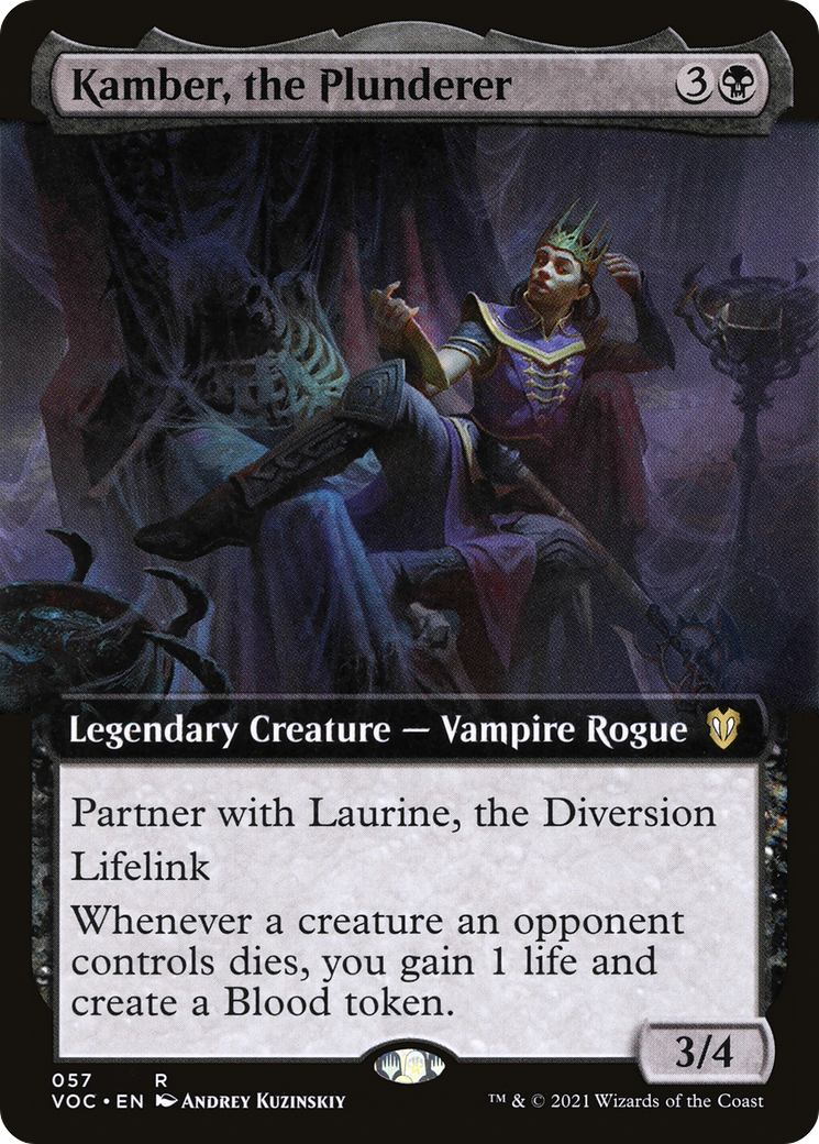 Image of Kamber, the Plunderer (Extended Art) (VOC-057) - Crimson Vow Commander: (Extended Art)