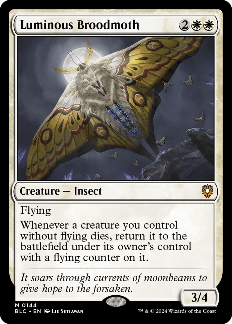 Image of Luminous Broodmoth (BLC-144) - Bloomburrow Commander