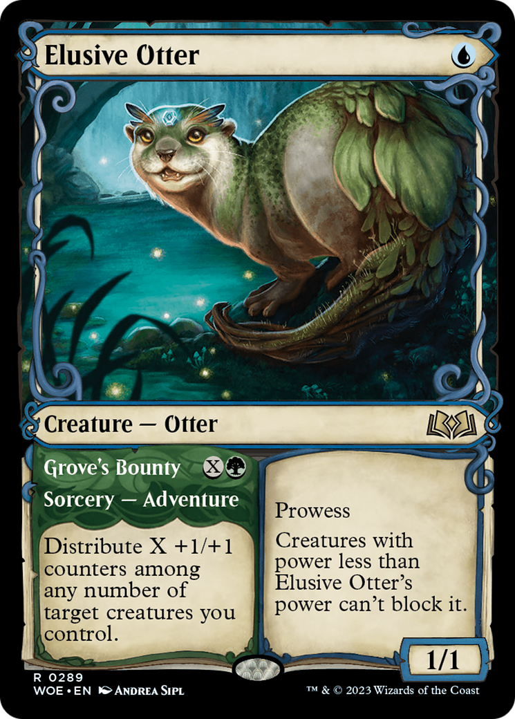 Image of Elusive Otter (Showcase) (WOE-289) - Wilds of Eldraine: (Showcase) Foil