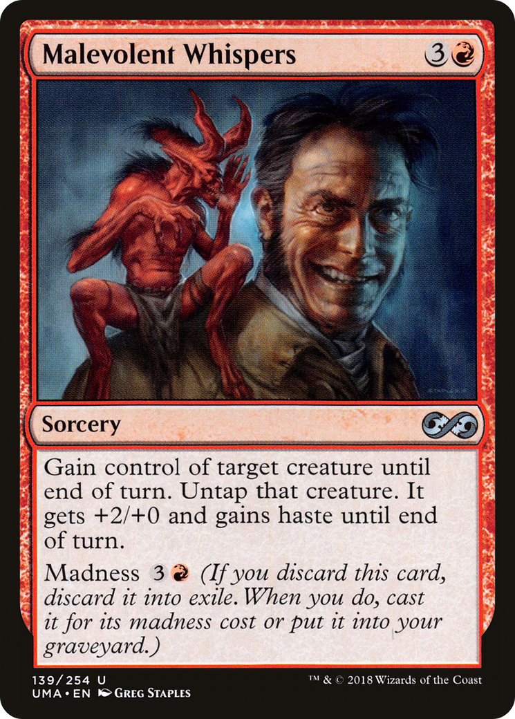 Image of Malevolent Whispers (UMA-139) - Ultimate Masters Foil