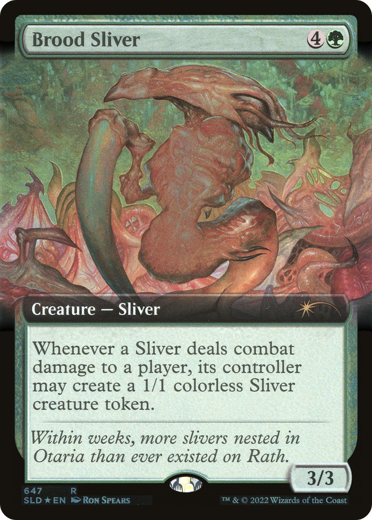 Image of Brood Sliver (Extended Art) (SLD-647) - Secret Lair Drop: (Extended Art) Foil