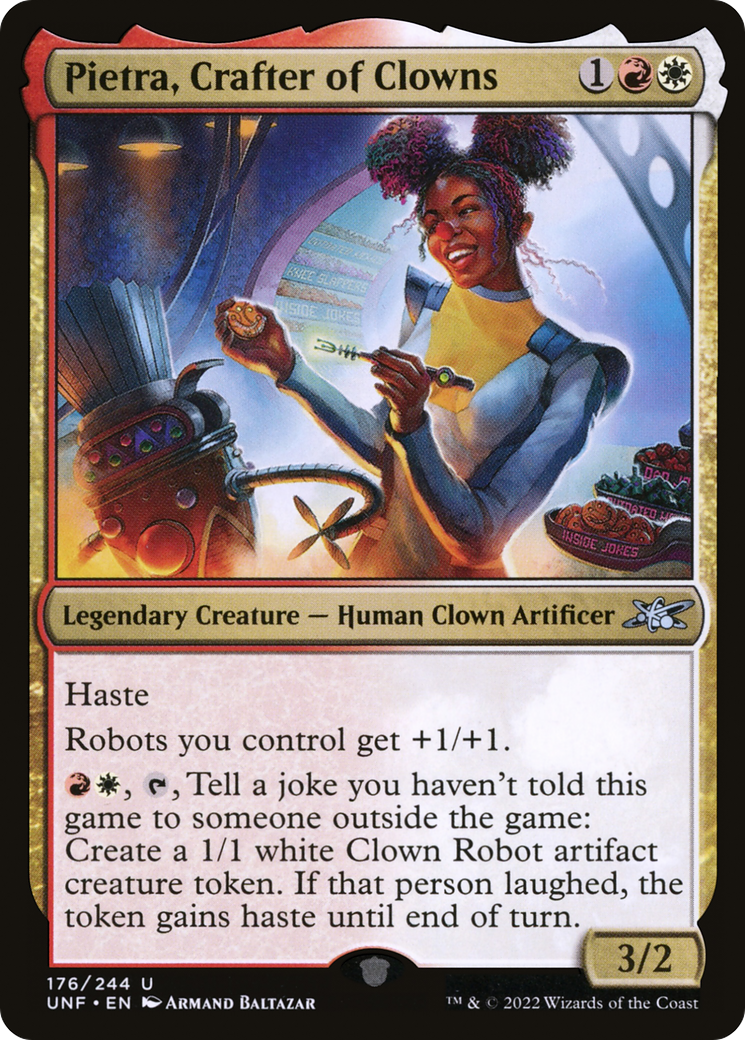 Image of Pietra, Crafter of Clowns (UNF-176) - Unfinity Foil