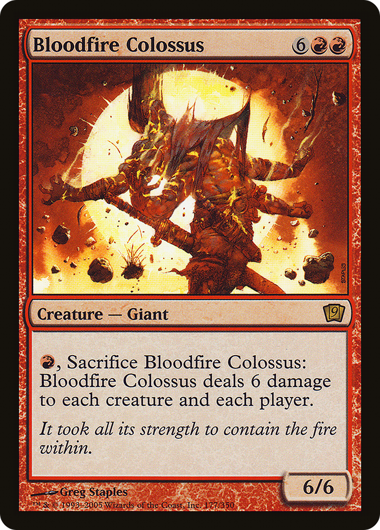 Image of Bloodfire Colossus (9ED-177★) - 9th Edition