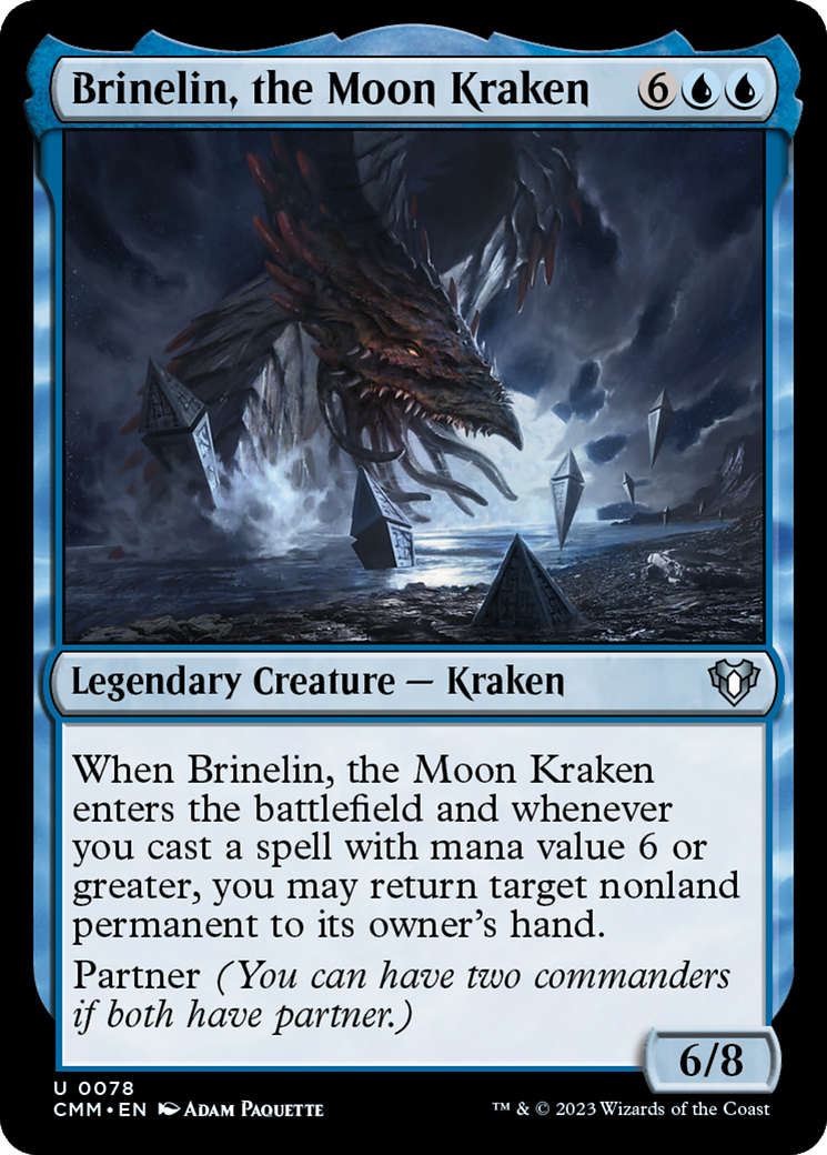 Image of Brinelin, the Moon Kraken (CMM-078) - Commander Masters Foil