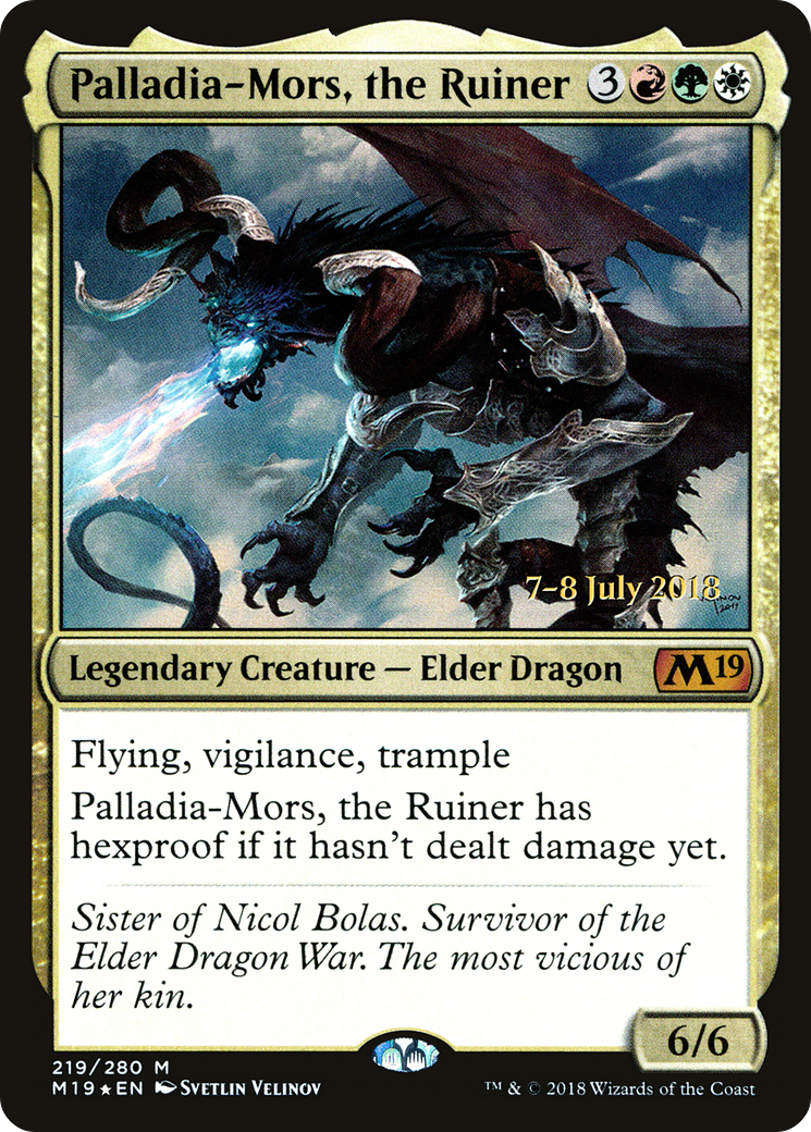Image of Palladia-Mors, the Ruiner (PRE-219) - Core Set 2019 Promos Foil