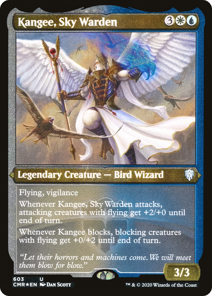 Image of Kangee, Sky Warden (Foil Etched) (CMR-603) - Commander Legends Foil