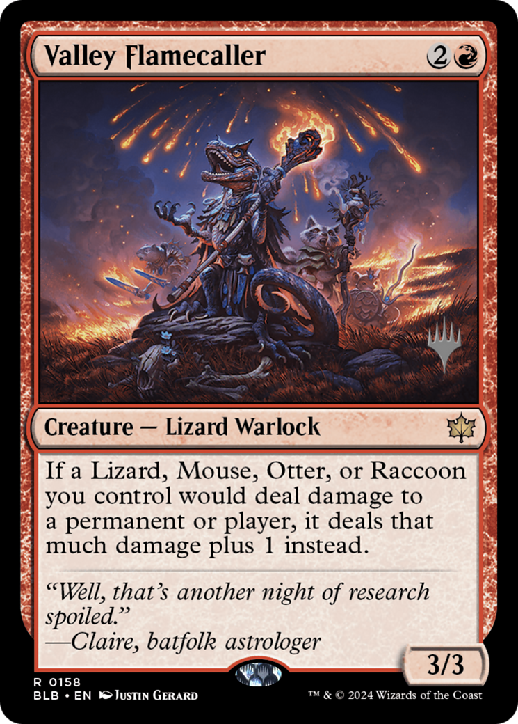 Image of Valley Flamecaller (PPBLB-158) - Bloomburrow Promos