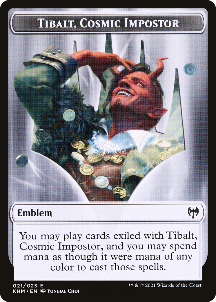 Image of Tibalt, Cosmic Impostor Emblem (TKHM-021) - Kaldheim Tokens Foil