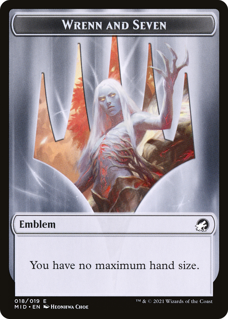 Image of Wrenn and Seven Emblem (TMID-018) - Innistrad: Midnight Hunt Tokens Foil