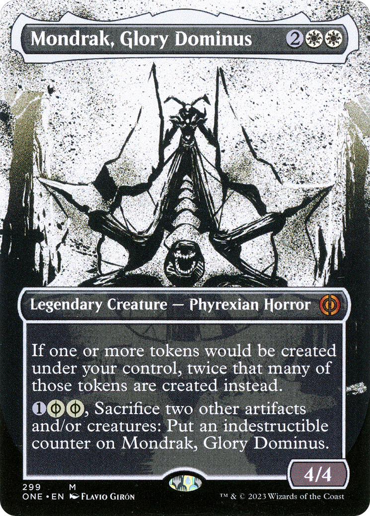 Image of Mondrak, Glory Dominus (Showcase) (ONE-299) - Phyrexia: All Will Be One: (Showcase) (Borderless) Foil