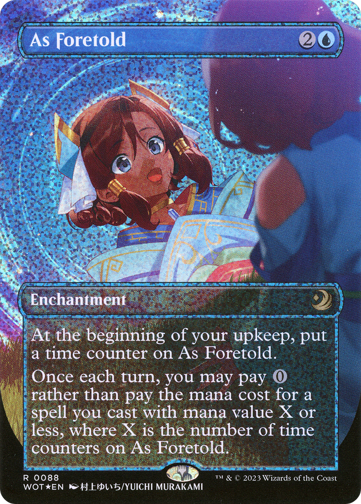 Image of As Foretold (Anime Borderless) (Confetti Foil) (WOT-088) - Wilds of Eldraine: Enchanting Tales (Borderless) Foil