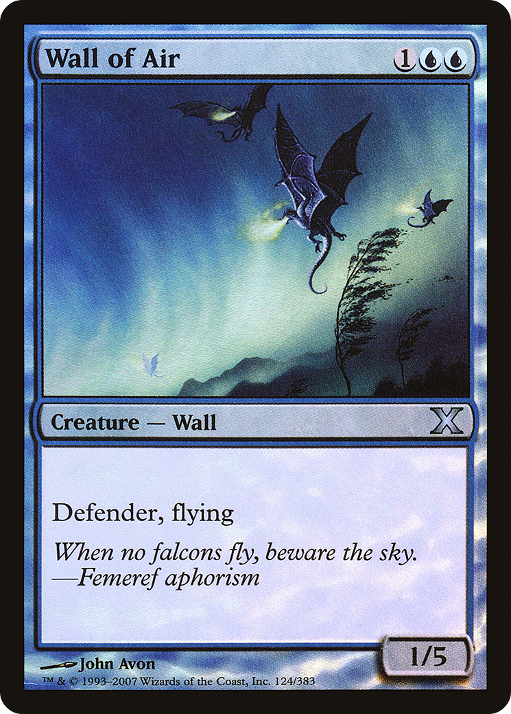 Image of Wall of Air (10E-124★) - Tenth Edition Foil