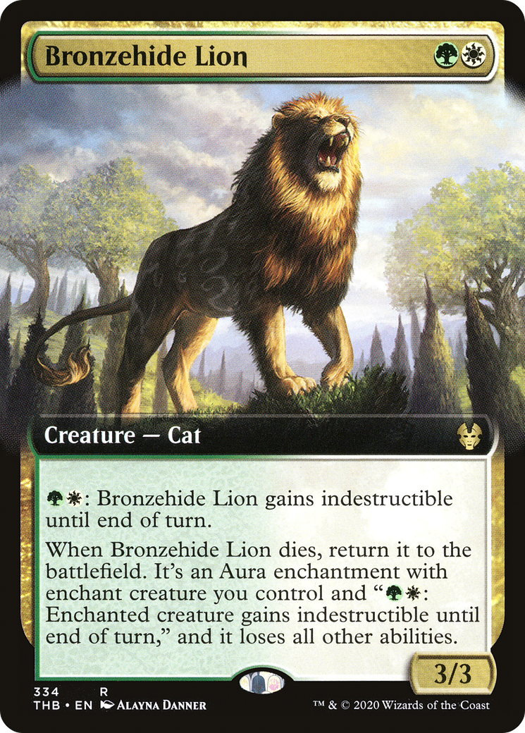 Image of Bronzehide Lion (Extended Art) (THB-334) - Theros Beyond Death: (Extended Art)