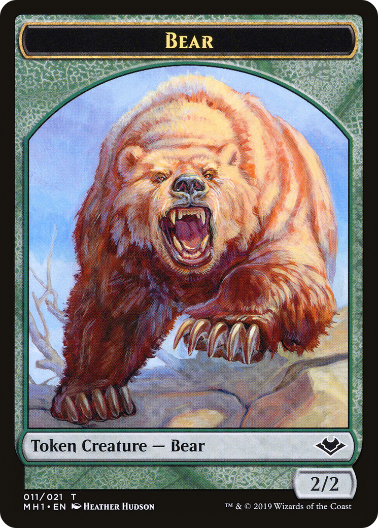 Image of Bear (TMH1-011) - Modern Horizons Tokens Foil