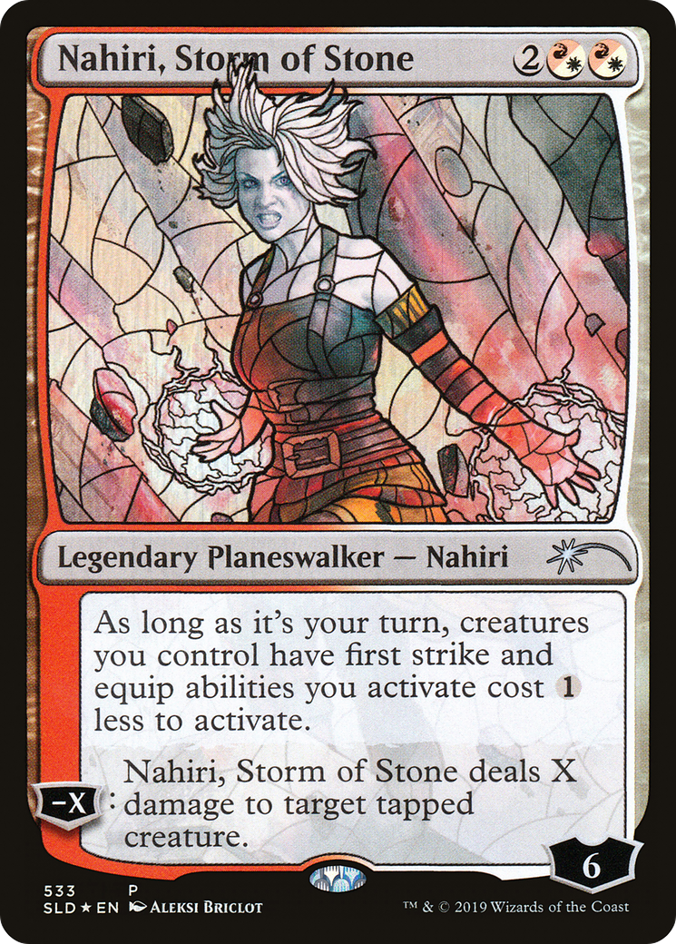 Image of Nahiri, Storm of Stone (Stained Glass) (SLD-533) - Secret Lair Drop Foil