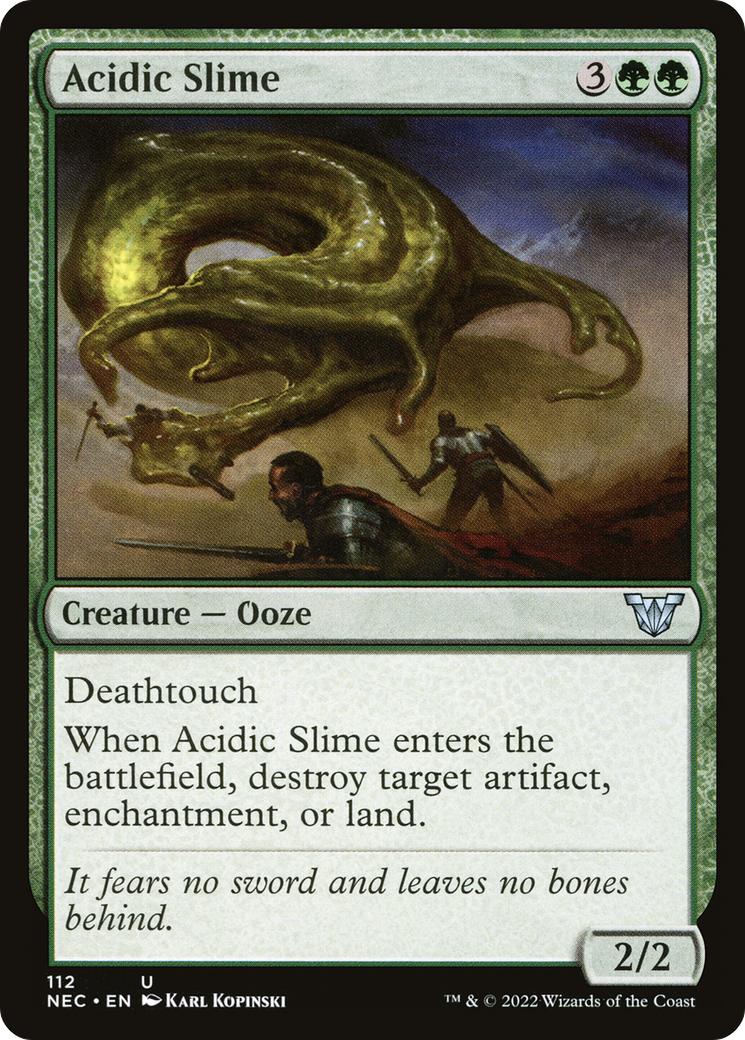 Image of Acidic Slime (NEC-112) - Neon Dynasty Commander