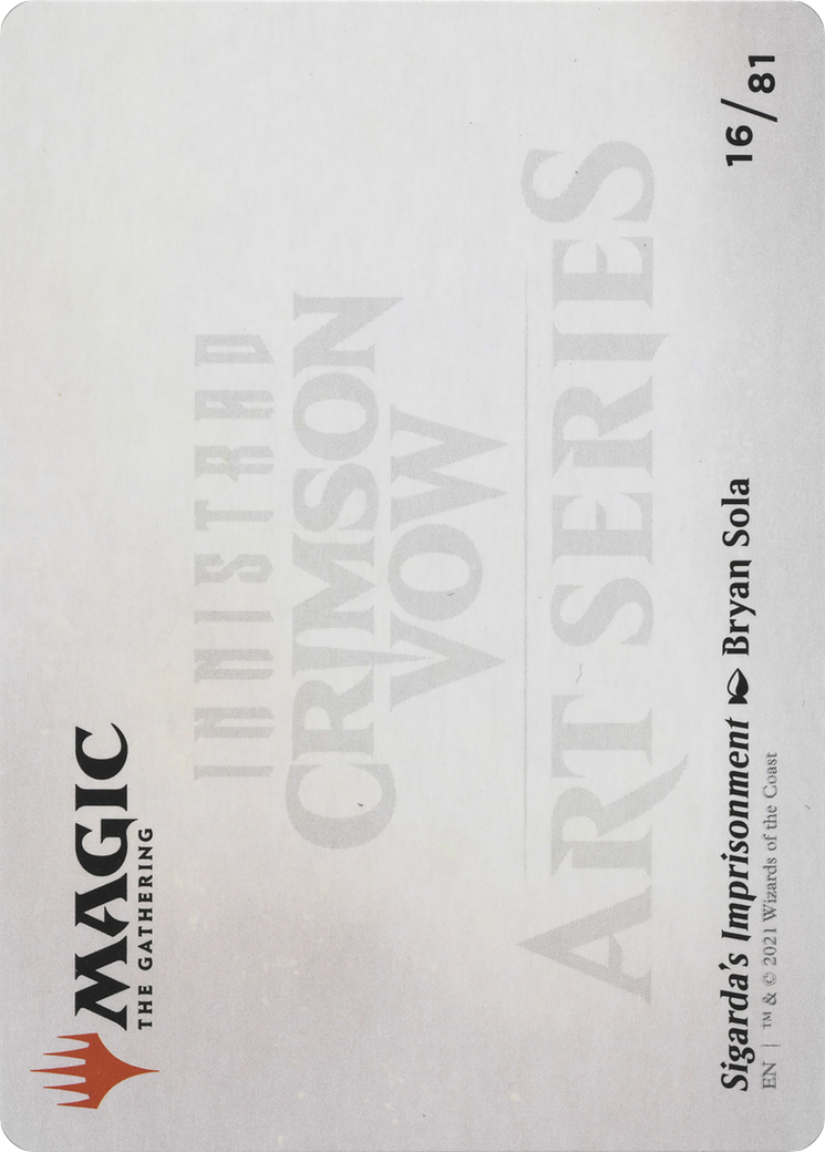 Image of Sigarda's Imprisonment // Sigarda's Imprisonment (AVOW-016) - Crimson Vow Art Series (Borderless)