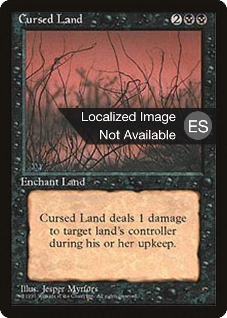 Image of Cursed Land (4BB-) - Fourth Edition Foreign Black Border