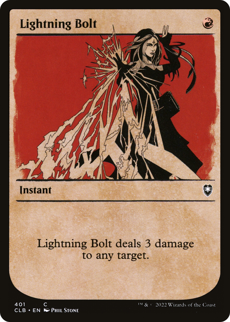 Image of Lightning Bolt (Showcase) (CLB-401) - Commander Legends: Battle for Baldur's Gate: (Showcase) Foil