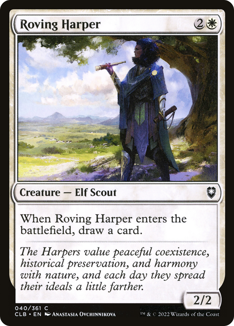 Image of Roving Harper (CLB-040) - Commander Legends: Battle for Baldur's Gate Foil