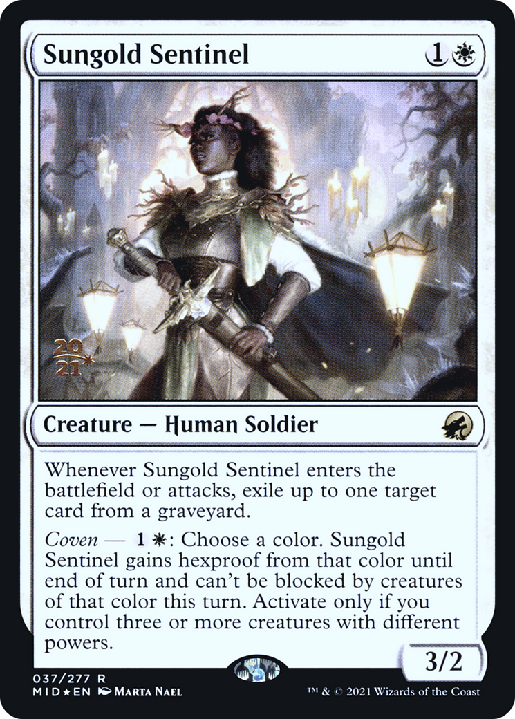Image of Sungold Sentinel (PRE-37S) - Innistrad: Midnight Hunt Promos Foil