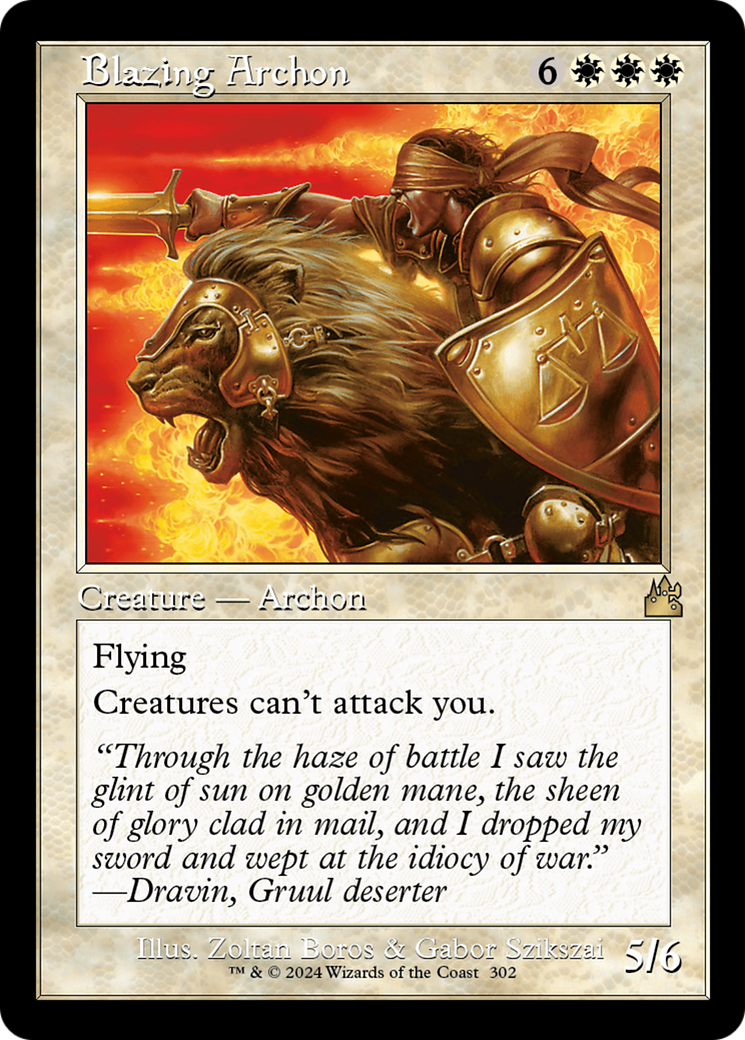 Image of Blazing Archon (Retro Frame) (RVR-302) - Ravnica Remastered Foil