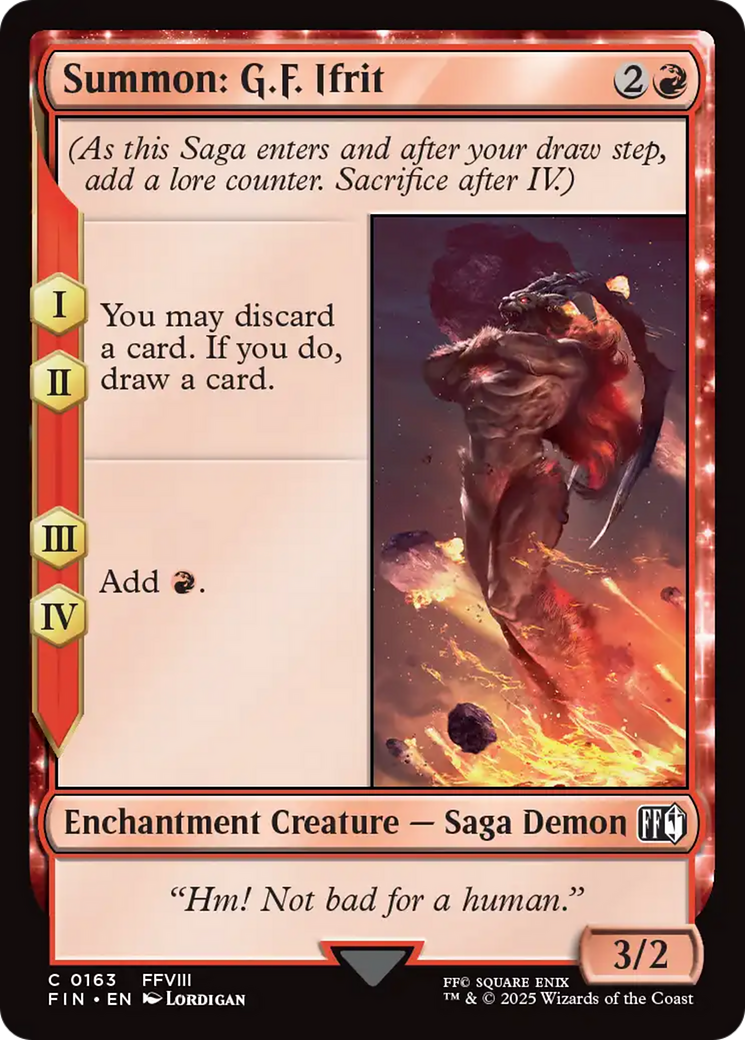Image of Summon: G.F. Ifrit (FIN-163) - FINAL FANTASY: (enchantment) Foil