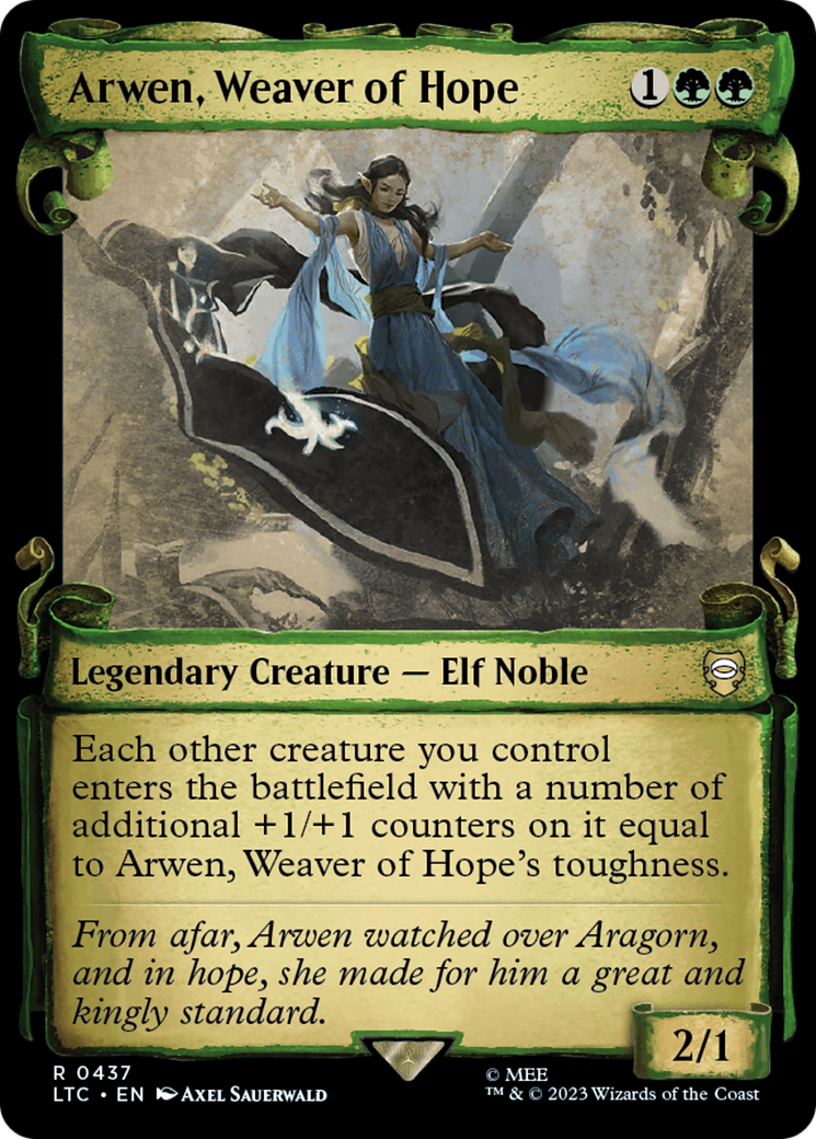 Image of Arwen, Weaver of Hope (Showcase Scrolls) (LTC-437) - Tales of Middle-earth Commander: (Showcase) Foil
