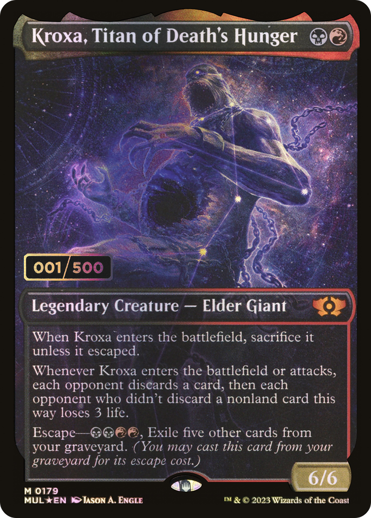 Image of Kroxa, Titan of Death's Hunger (Serial Numbered) (MUL-179) - Multiverse Legends: (Showcase) Foil