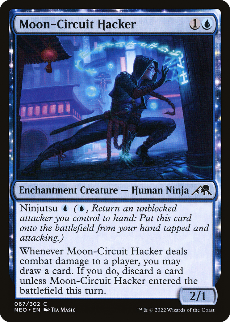 Image of Moon-Circuit Hacker (NEO-067) - Kamigawa: Neon Dynasty: (enchantment)