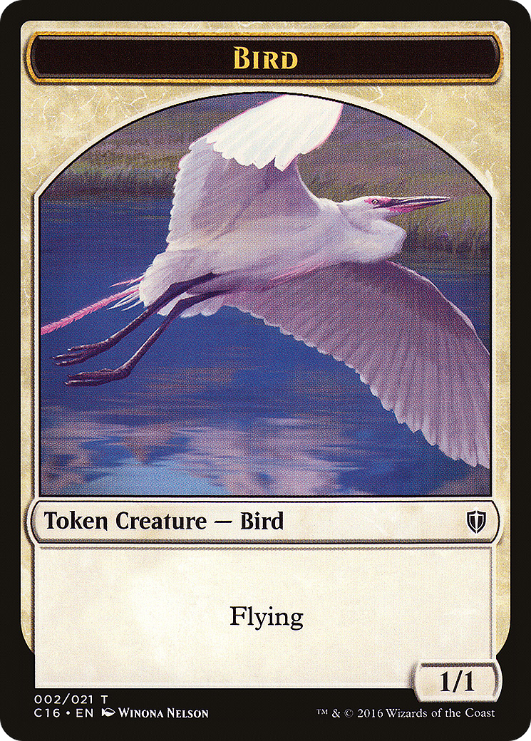 Image of Bird (002) // Saproling  (016) Double-Sided Token (C16-002) - Commander 2016 Tokens