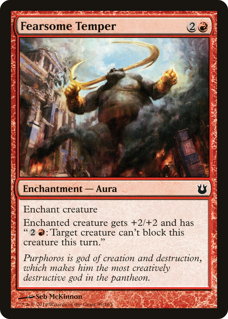 Image of Fearsome Temper (BNG-095) - Born of the Gods Foil