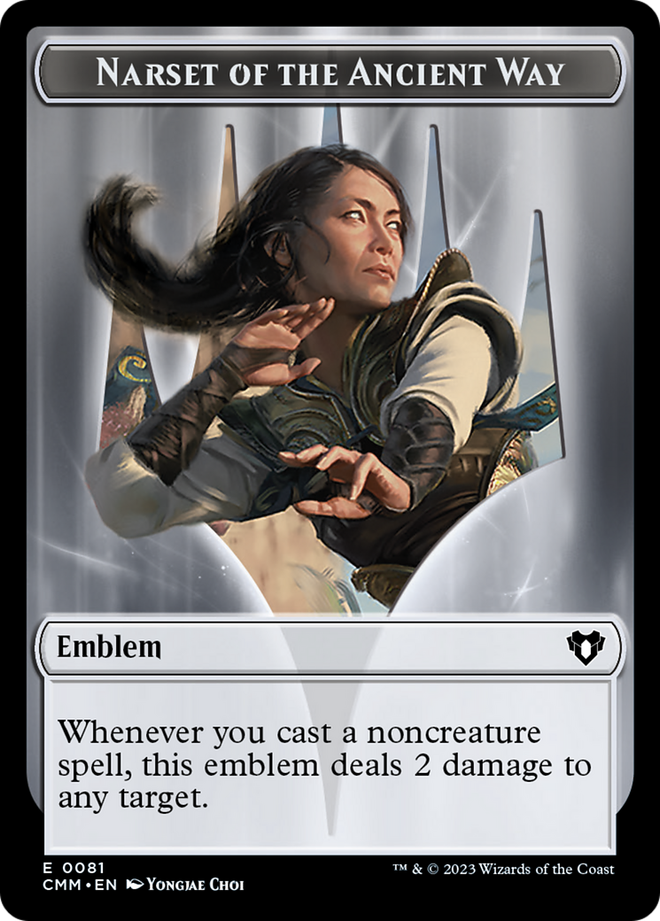 Image of Narset of the Ancient Way Emblem (TCMM-081) - Commander Masters Tokens