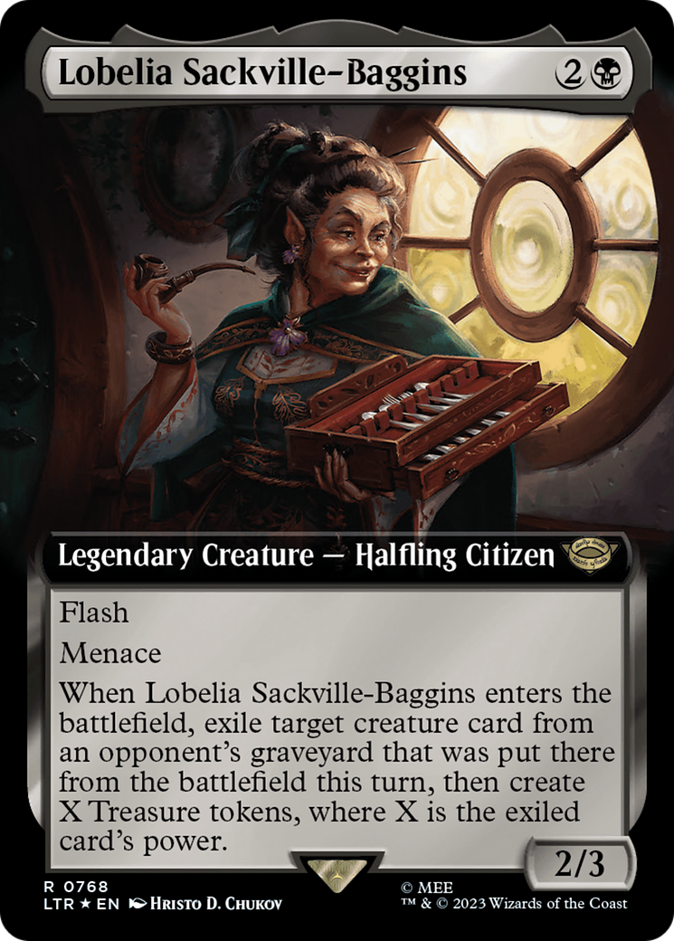 Image of Lobelia Sackville-Baggins (Extended Art) (Surge Foil) (LTR-768) - The Lord of the Rings: Tales of Middle-earth: (Extended Art) Foil