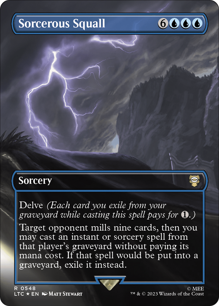 Image of Sorcerous Squall (Borderless) (Surge Foil) (LTC-548) - Tales of Middle-earth Commander (Borderless) Foil