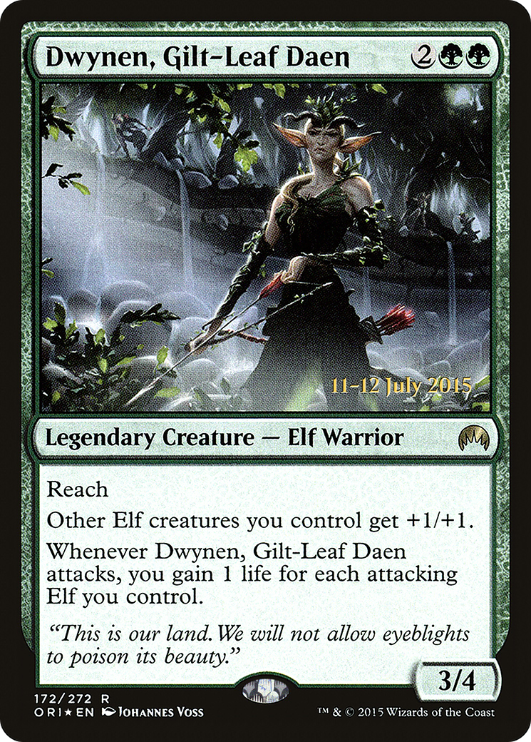 Image of Dwynen, Gilt-Leaf Daen (PRE-172S) - Magic Origins Promos Foil
