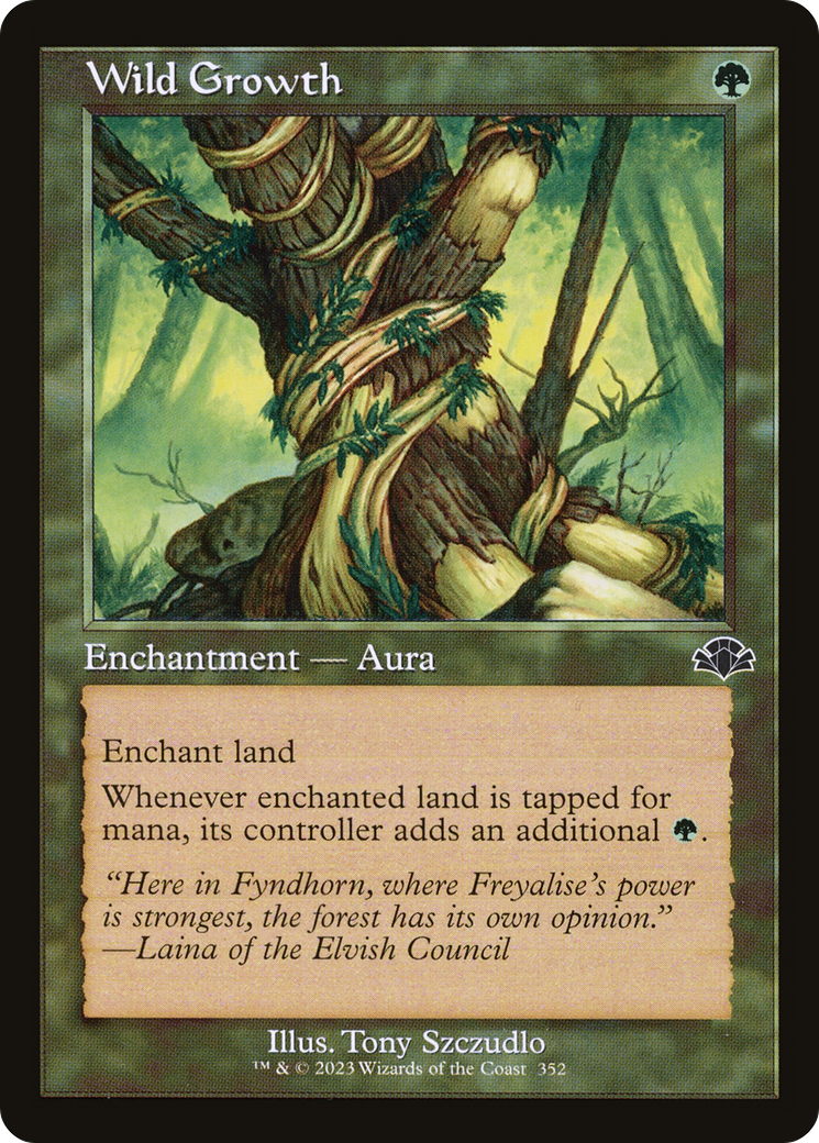 Image of Wild Growth (Retro Frame) (DMR-352) - Dominaria Remastered Foil