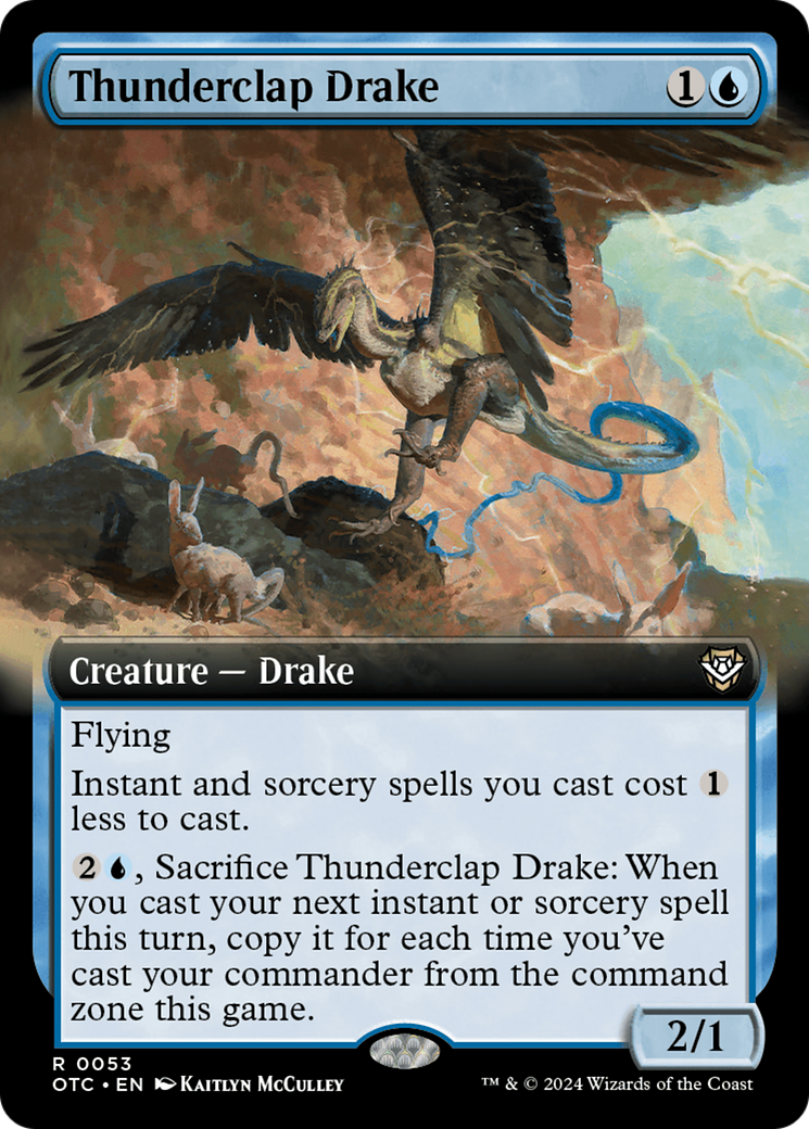 Image of Thunderclap Drake (Extended Art) (OTC-053) - Outlaws of Thunder Junction Commander: (Extended Art)