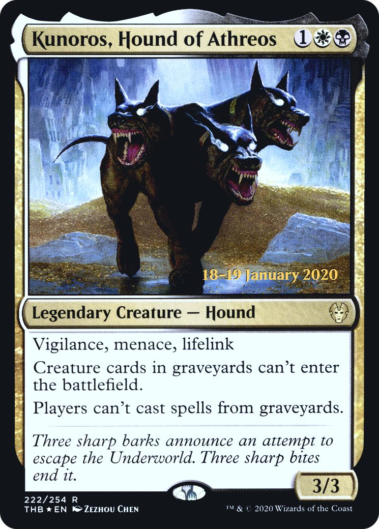 Image of Kunoros, Hound of Athreos (PRE-222) - Theros Beyond Death Promos Foil